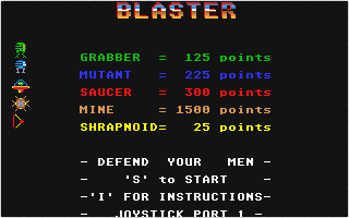 Blaster atari screenshot
